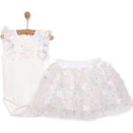 Bebetto Yenidoğan Cute Fairy Bluz-Etek Kız Kız Bebek - Ekru - 9 Ay