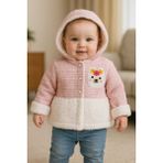 Bebezade Kız Bebek Triko Mont - Pembe - 18 - 24 Ay