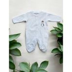 Bebidof Erkek Bebek Penguen Desenli Çıtçıtlıı Tulum - Mavi - 6 - 9 Ay