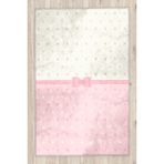 Bebişim Halı Pembe Fiyonklu Bambu Çocuk Odası Halısı - 100 x 150 cm
