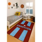 Bebişim Halı Taraftar Bordo Mavi Çocuk Odası Halısı