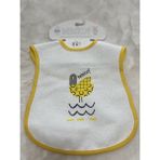 Bebitof 014 Bebek Mama Önlüğü Muşambalı Desenli - Hardal - Standart