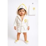 Bebitof Aslanlı Bebek 4 Lü Bornoz Seti %100 Pamuk 0-2 Yaş - 0 - 2 Yaş - Sarı - Beyaz