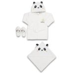 Bebitof Panda Desenli Bambu Bornoz Seti