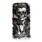 Bebo Store Extreme Spor Motor Ve Bisiklet Kullananlara Özel Desenli Buff Boyunluk Bandana Balaklava - skull-185