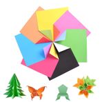 Bebochoi 140 yaprak çift taraflı origami kağıdı, kare origami kağıdı, renkli origami seti, dekoratif el işi kağıdı, çok fonksiyonlu origami renkli kağıt, çocuklar ve yetişkinler için, 15 x 15 cm (8