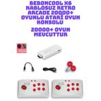 Beboncool X6 Çift Adet Kablosuz Kol 20000+ Oyunlu Retro Arcade Oyun Konsolu Atari
