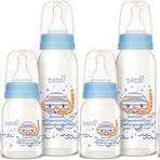 Bebsi Mavi 250 ml + 125 ml 4'lü Cam Biberon Seti