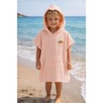 Becalm Online %100 Organik Pamuk Müslin - Nakışlı Bebek/çocuk Panço - Bornoz - Havlu - Kurulama - Plaj - Havuz – Pudra - 3 - 8 Yaş