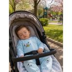 Becalm Online Müslin %100 Organik Pamuk - Uniseks Bebek Mevsimlik Uyku Tulumu Fermuarlı - Kuzu Nakışlı - Mint - 1 - 1,5 Yaş