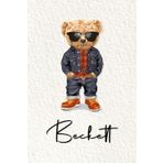 Beckett: Cahier personnalisé avec prénom Beckett | Cadeau d'anniversaire pour enfant, garçon, homme, copain ... | Nounours | 110 pages lignée, Petit Format 6x9 pouces (15,24 x 22,86 cm)