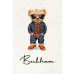 Beckham: Cahier personnalisé avec prénom Beckham | Cadeau d'anniversaire pour enfant, garçon, homme, copain ... | Nounours | 110 pages lignée, Petit Format 6x9 pouces (15,24 x 22,86 cm)