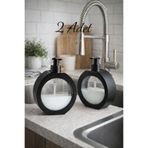 Becklume Modern 2'li Siyah Sıvı Sabunluk | Banyo Ve Mutfak Tezgah Üstü 350ml Sıvı Sabunluk