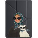 BeCool Samsung Galaxy Tab S7+ ile Uyumlu Kılıf, Uyku Modlu, Kalem Bölmeli, Tri Folding, Siyah