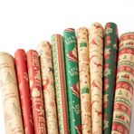 Bedeco Hediye paketi kağıdı, Noel, 10 yaprak, Noel kağıdı, çocuklar için, hediye paketi, kağıt, 70 x 50 cm, doğum günü, şükran günü, sevgililer günü, düğün, anneler günü, çocuk günü, parti, kendin yap el işi için ambalaj kağıdı