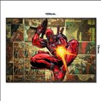 Bedeko Ahşap Tablo Deadpool Çizgi Roman Şekilli 70*100Cm