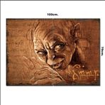 Bedeko Ahşap Tablo El Hobbit Gollum Desenli 70*100Cm