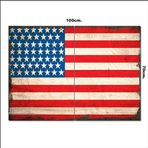 Bedeko Ahşap Tablo Eski Amerikan Bayrağı Baskılı 70*100Cm