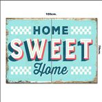 Bedeko Ahşap Tablo Home Sweet Home 70*100Cm