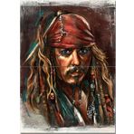 Bedeko Ahşap Tablo Kaptan Jack Sparrow Model Mdf Tablo