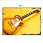 Bedeko Ahşap Tablo Klasik Elektro Gitar 70*100Cm