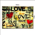 Bedeko Ahşap Tablo Love Aşk Yazılar 70*100Cm