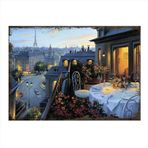 Bedeko Ahşap Tablo Paris Balkon Manzara 70*100Cm