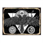 Bedeko Çift Başlı Kartal Tasarım Mdf Tablo 50Cm X 70Cm