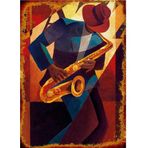 Bedeko Jazz Müzik Ve Saksafon Hediyelik Ahşap Tablo