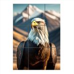 Bedeko Kartal Temalı Ahşap 9 Parça Puzzle Tablo