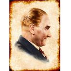 Bedeko Mustafa Kemal Atatürk Art Mdf Poster 18Cm X 27Cm