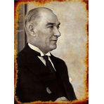 Bedeko Mustafa Kemal Atatürk Art Mdf Poster 50Cm X 70Cm