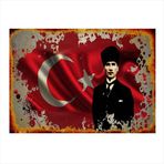 Bedeko Mustafa Kemal Atatürk Ve Bayrak Hediyelik Mdf Tablo