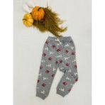 Bedi Baby Kız Bebek Kuş Desenli Eşofman Altı 1/2/3/4 - 2 - 3 Yaş - Açık Gri