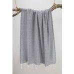 Bedinn Siyah İnce Çizgili Saraylı Peştamal