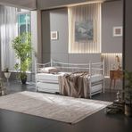 Bedliga Daily Yavrulu Daybed Tek-Çift Kişilik Metal Karyola beyaz