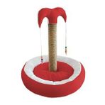 Bedspet 65 cm Kırmızı Kedi Yataklı Tırmalama