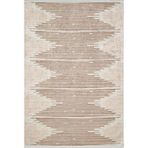 Bedzin Krem Modern Geometrik Etnik Eskitme Desenli Boho Makinada Yıkanabilir Hafif Hav Toz Vermez Leke Tutmaz Kaymaz Taban Dijital Makine Baskı Halı Oturma Odası Salon Yolluk Koridor Mutfak Halısı