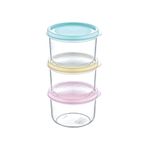 Bee Home 3’Lü Mini Yuvarlak Saklama Kabı (3X175ml)