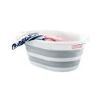 Bee Home Akay Katlanabilir Çamaşır Sepeti 38 L - Gri - Beyaz