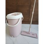 Bee Home Premium Tablet Mop Temizlik Seti, Temizlik Kova Seti 2 Farklı Su Bölmesi 16 lt - Pembe