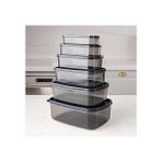 Bee Home Şeffaf 6 Lı Saklama Kabı Antrasit AK-528 (GKH)