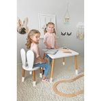 Bee Smart Çocuk Aktivite Masası,ahşap Montessori Masa Sandalye , Çocuk Odası,1 Sandalyeli - Beyaz - Naturel Ahşap