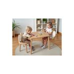 Bee Smart Safir Meşe Beyaz Kulak 2 Sandalyeli Aktivite Masası Çocuk Çalışma Masası ms-80