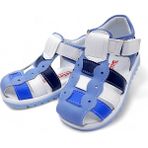 Beebron Ortopedik İlk Adım Erkek Bebek Sandaleti EİAGCM2406 Mavi Lacivert Beyaz 21 - Mavi - Lacivert - Beyaz