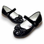 Beebron Ortopedik Kız Babet Bebek Balerin Ayakkabısı Glossy Series Yf2502 Rugan Siyah 24
