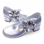 Beebron Ortopedik Topuklu Abiye Kız Çocuk Ayakkabı Glossy Series Abiayk2401 Baby Silver 28