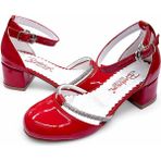 Beebron Topuklu Abiye Kız Çocuk Ayakkabı Glossy Princess Series Abikyayk2405 Rugan Kırmızı 27