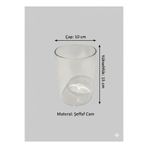 BeeCandleHome Masaüstü Bioethanol Şömine Camı - Isıya Dayanıklı Borosilikat Yedek Cam (Çap:10cm / Yükseklik:15cm)