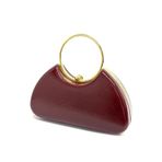 BEEGİ CONCEPT Kadın Kırışık Cilt Bordo Abiye Clutch Zincir Askılı El ve Omuz Düğün Nişan Gece Çantası